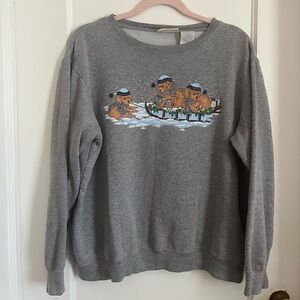 VINTAGE Holiday Puppy Sweatshirt
